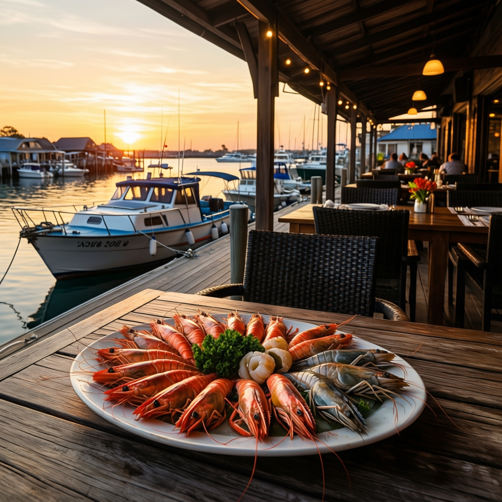 Waterfront seafood dining at Hernando Beach Tropical Grille