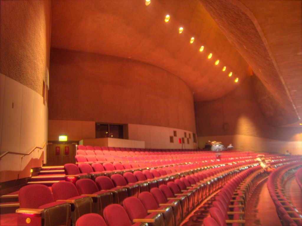 A theater stage and auditorium seating, generic image