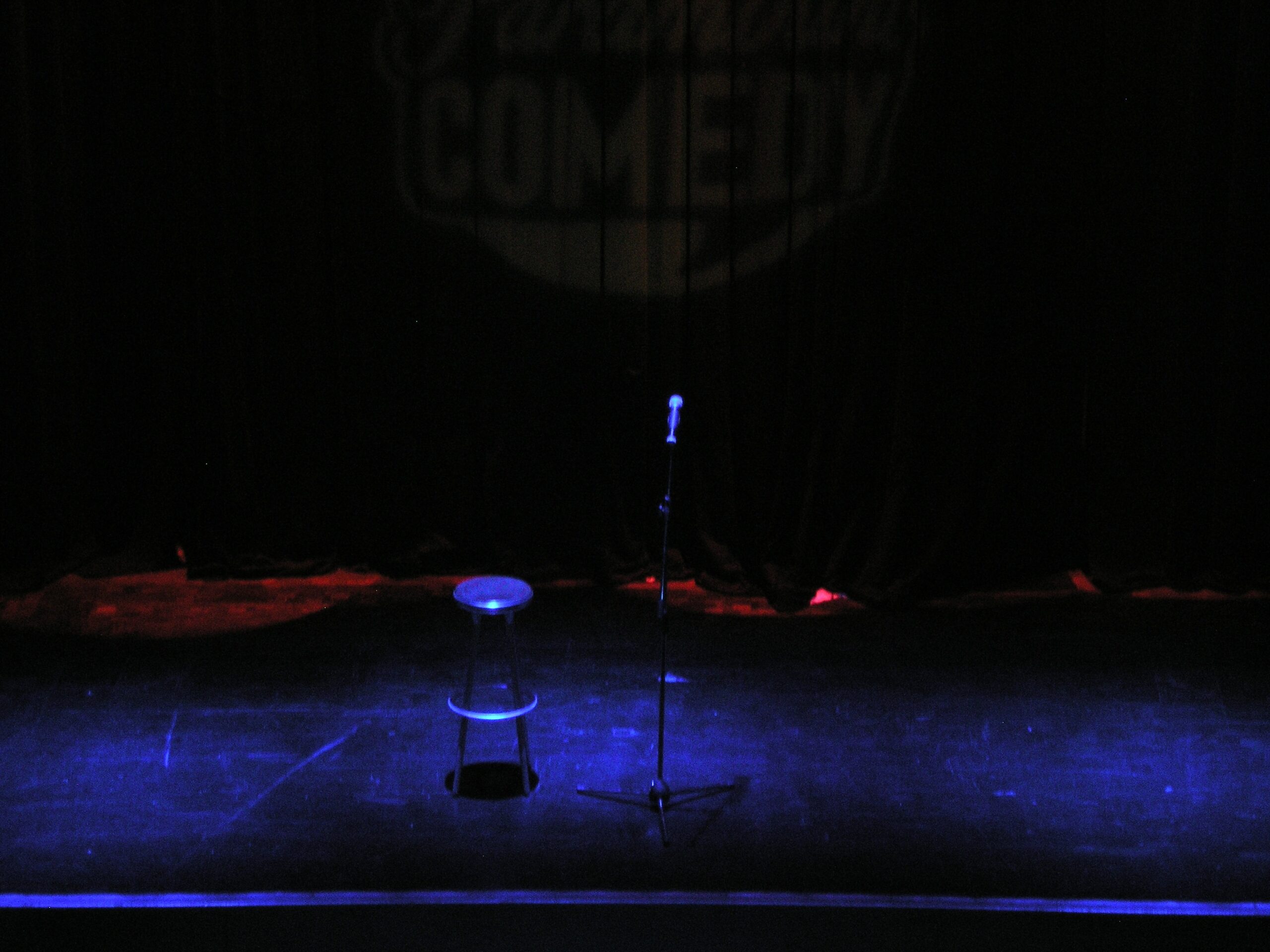 An empty stand-up comedy stage, representative image